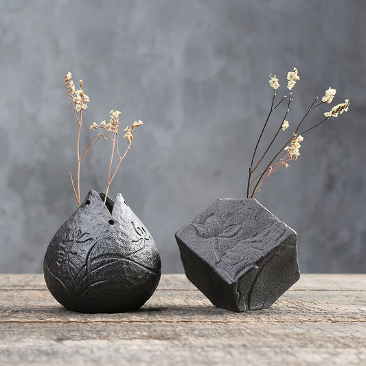 Zen Stoneware Flower Vase